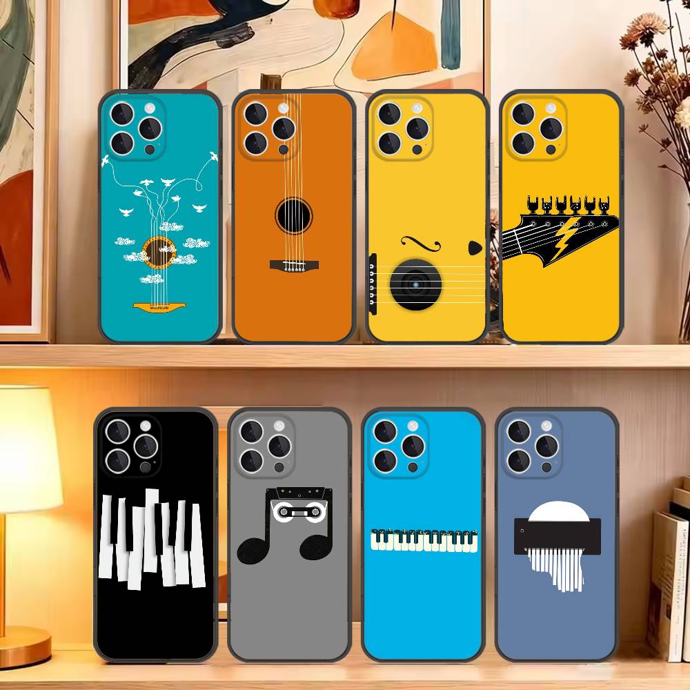 Musical Instrument Quotes - Minimal Düz Müzik Aleti Telefon Kılıfı