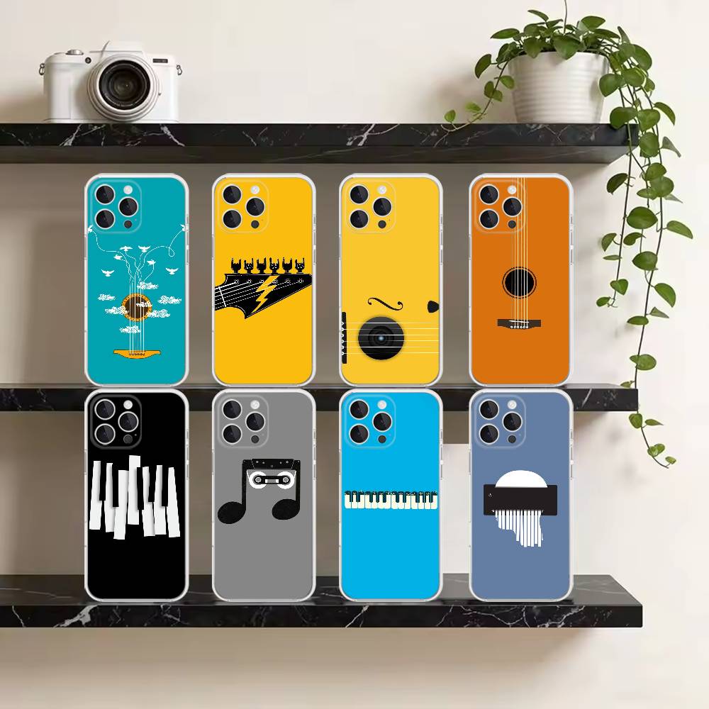 Musical Instrument Quotes - Minimal Düz Müzik Aleti Telefon Kılıfı