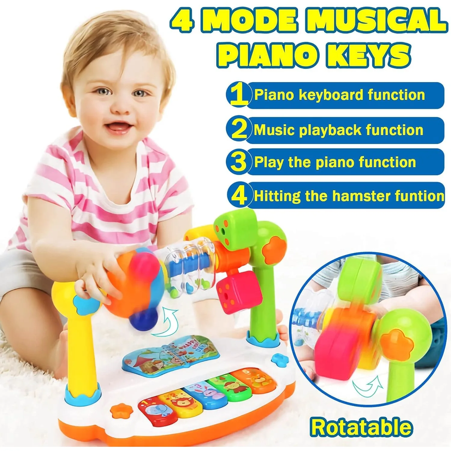 Musical Instruments Names - Bebek Oyuncakları Davul Piyano Tuşları Müzik