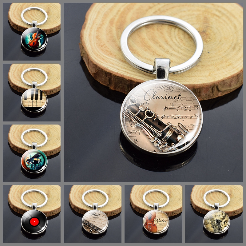 Musical Instrument All - Moda erkek kadın müzik enstrümanı anahtarlık