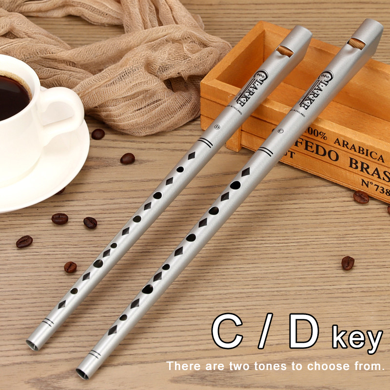 Bagpipe Practice Chanter - Geleneksel Clarke Flütü Gümüş C/D Anahtarlı