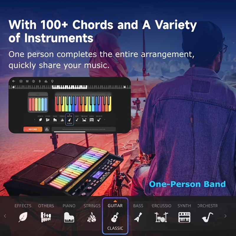 Şık LED Işıklı PopuPiano Akıll - Musical Instrument No Touch incelemesi ve fiyatı